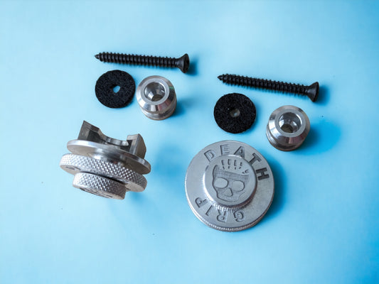 Premium DG Billet Strap Locks -  Silver skulls