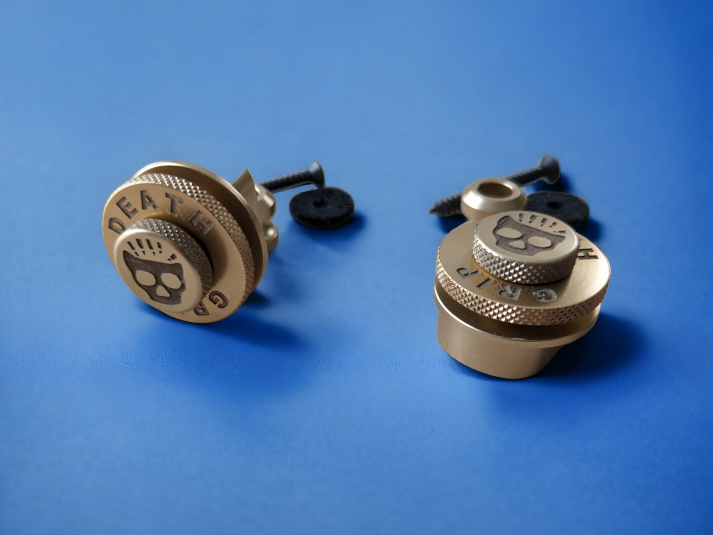 Premium DG Billet Strap Locks -  Gold skulls